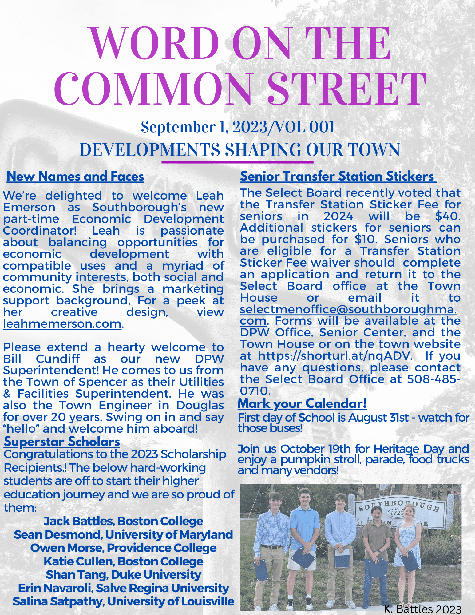 Pic of Word on the Common St, Vol 1. Those w/readers, please scroll down to bottom for link to PDF