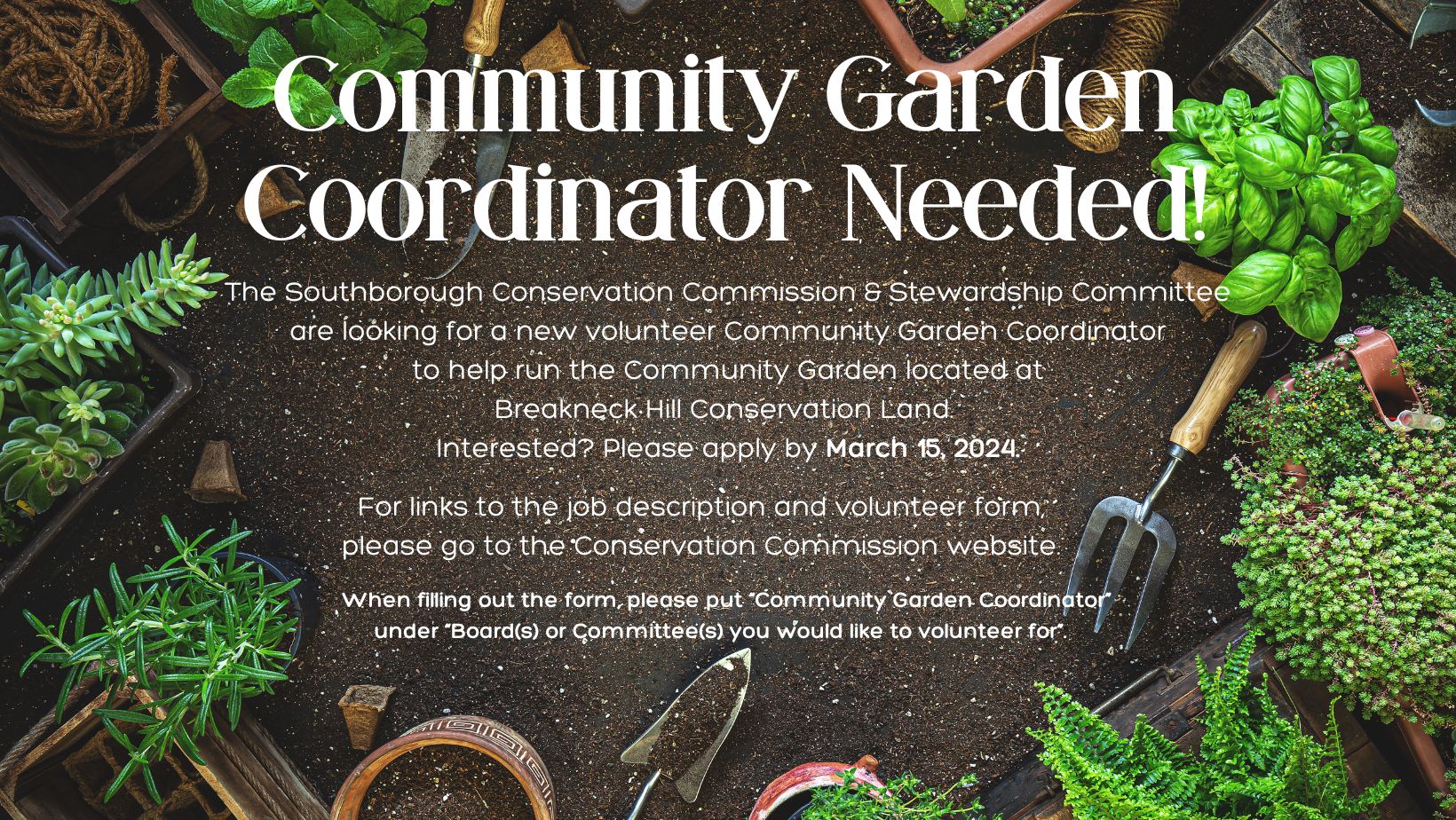 Community Garden Coordinator Flyer Image